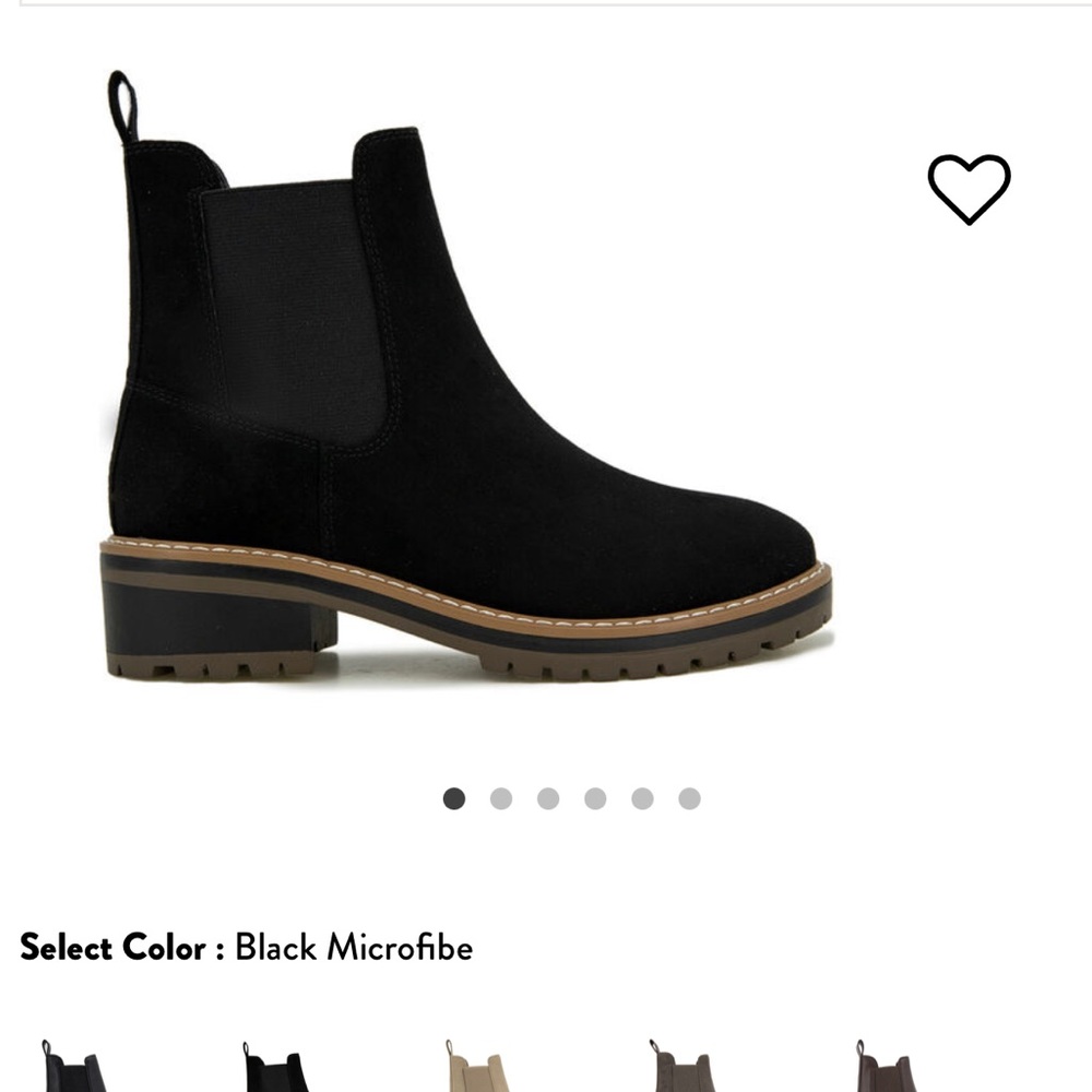 Kensie Black Microfiber Chelsea Boot